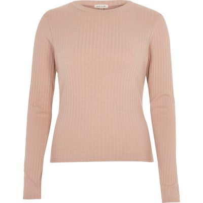 Dusty softly ribbed top